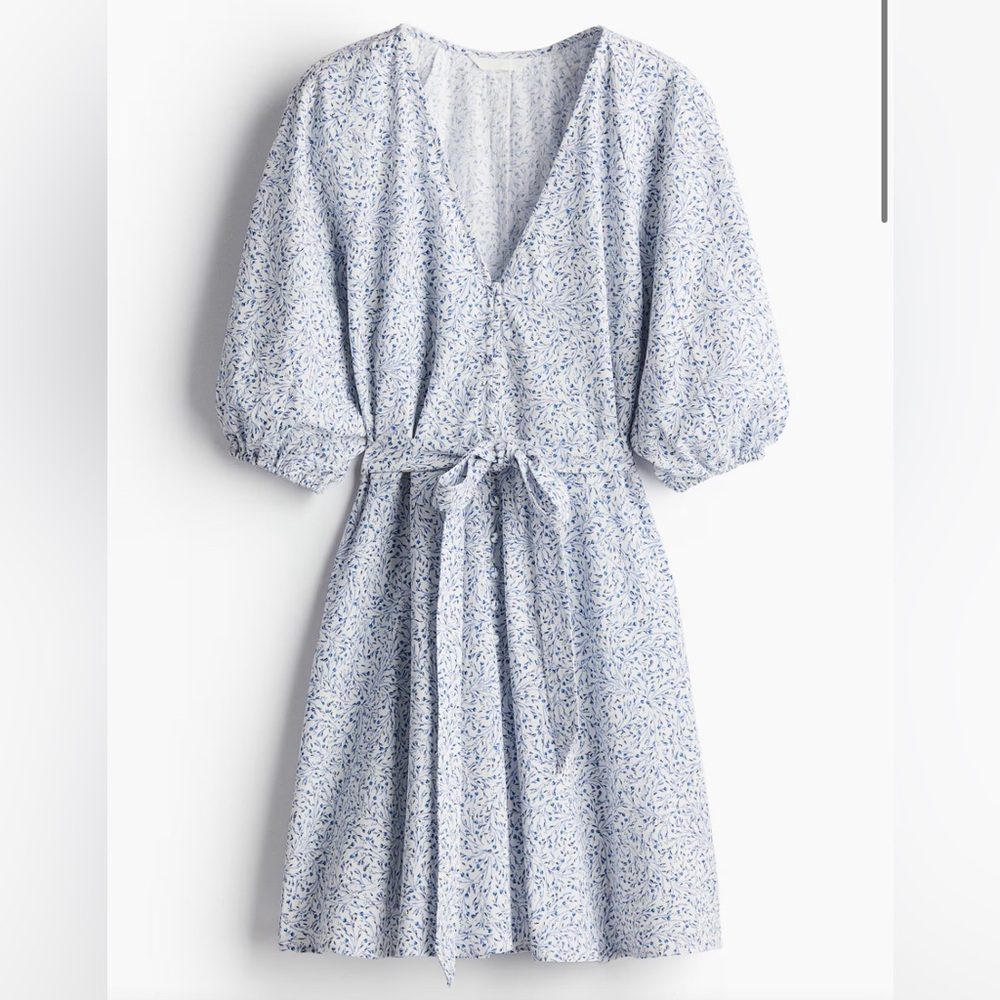 New with tags, H&M Tie Belt Cotton Dress size small